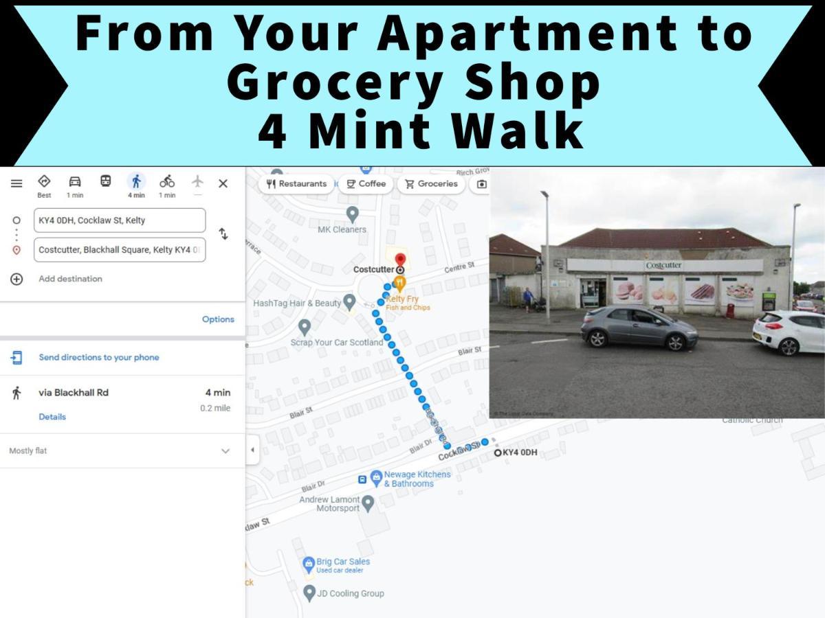 2 Bedrooms Entire Apartment Self Check In Kelty المظهر الخارجي الصورة